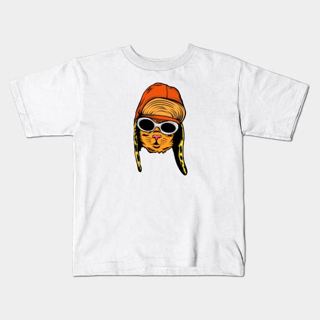 Cat Cobain Kids T-Shirt by feringrh